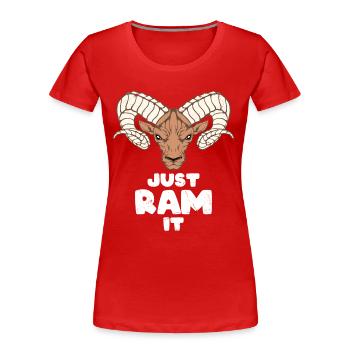 Aries Widder - Women's Premium Organic T-Shirt - red - Front - Mia (176cm)