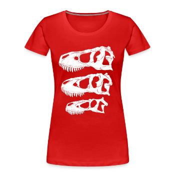 Daspletosaurus Tarbosaurus Tyrannosaurus Rex - T-shirt bio Premium Femme - rouge - Devant - Mia (176cm)