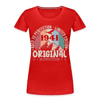 1941 anniversaire 1941 millésime anniversaire 1941 - T-shirt bio Premium Femme - rouge - Devant - Mia (176cm)
