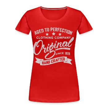 Original 1978 Vintage Retro 1978 Birthday 1978 - Women's Premium Organic T-Shirt - red - Front - Mia (176cm)