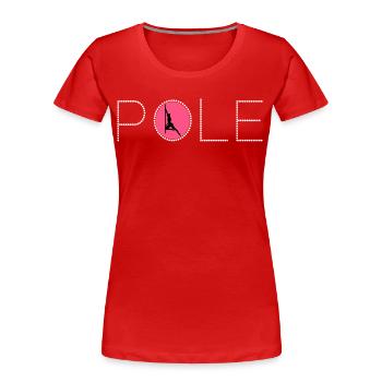 Pole Sport Competition Dance Dancer Acrobatics - Women's Premium Organic T-Shirt - red - Front - Mia (176cm)