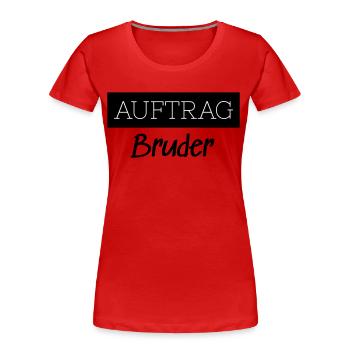 Commander Brother Family Funny Gift - T-shirt bio Premium Femme - rouge - Devant - Mia (176cm)