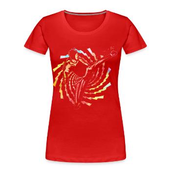 Taekwondo - Frauen Premium Bio T-Shirt - Rot - Vorne - Mia (176cm)