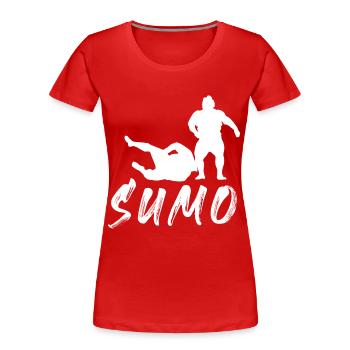 Sumo - T-shirt bio Premium Femme - rouge - Devant - Mia (176cm)