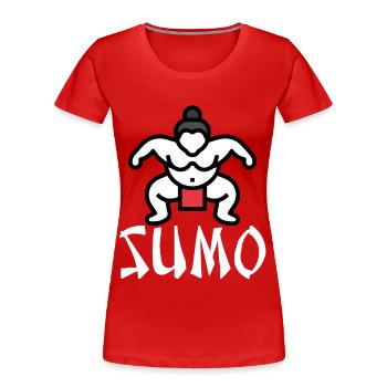 Sumo - T-shirt bio Premium Femme - rouge - Devant - Mia (176cm)