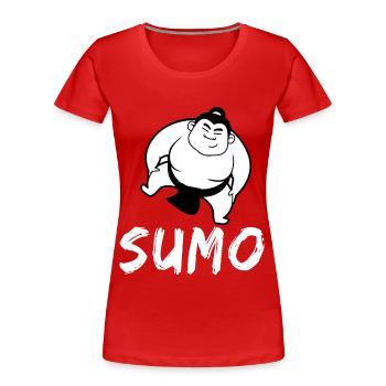 Sumo - T-shirt bio Premium Femme - rouge - Devant - Mia (176cm)