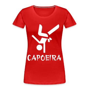 Capoeira - Frauen Premium Bio T-Shirt - Rot - Vorne - Mia (176cm)