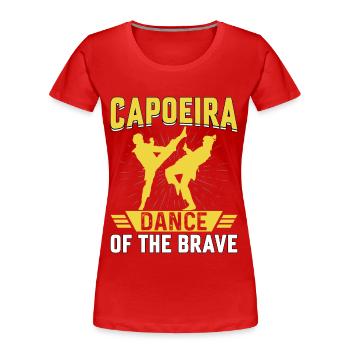 Capoeira-Tanz der Tapferen - Frauen Premium Bio T-Shirt - Rot - Vorne - Mia (176cm)