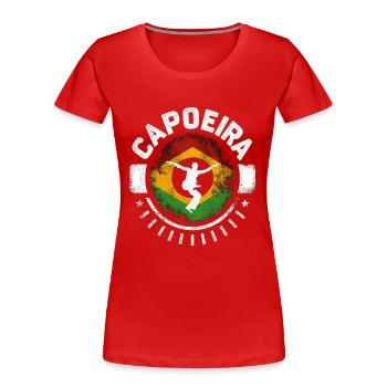Capoeira - T-shirt bio Premium Femme - rouge - Devant - Mia (176cm)