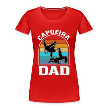 Papa capoeira - T-shirt bio Premium Femme - rouge - Devant - Mia (176cm)