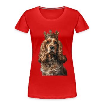 Cocker Spaniel - Frauen Premium Bio T-Shirt - Rot - Vorne - Mia (176cm)