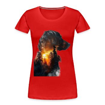 Bouvier bernois - T-shirt bio Premium Femme - rouge - Devant - Mia (176cm)