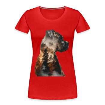 Boxer - Women's Premium Organic T-Shirt - red - Front - Mia (176cm)