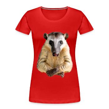 Fourmilier - T-shirt bio Premium Femme - rouge - Devant - Mia (176cm)