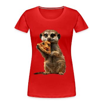Suricate - T-shirt bio Premium Femme - rouge - Devant - Mia (176cm)