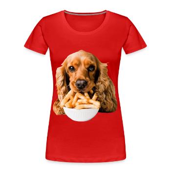 Cocker Spaniel - T-shirt bio Premium Femme - rouge - Devant - Mia (176cm)