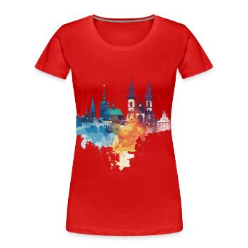 Elk - Women's Premium Organic T-Shirt - red - Front - Mia (176cm)
