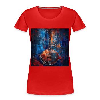 Banjo - Frauen Premium Bio T-Shirt - Rot - Vorne - Mia (176cm)