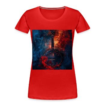 Banjo - Frauen Premium Bio T-Shirt - Rot - Vorne - Mia (176cm)