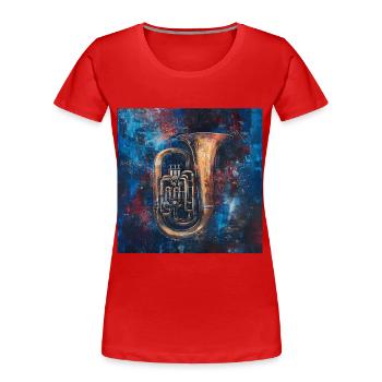 Tuba - Frauen Premium Bio T-Shirt - Rot - Vorne - Mia (176cm)