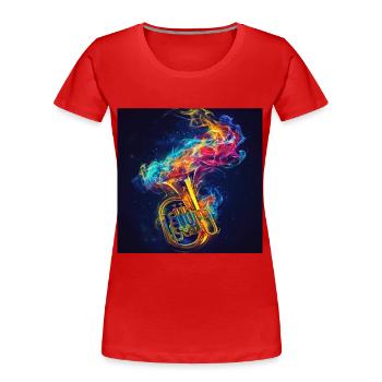 Tuba - Frauen Premium Bio T-Shirt - Rot - Vorne - Mia (176cm)