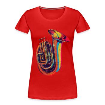 Tuba - Frauen Premium Bio T-Shirt - Rot - Vorne - Mia (176cm)