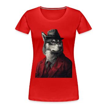 Alaskan Malamute - Frauen Premium Bio T-Shirt - Rot - Vorne - Mia (176cm)