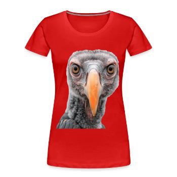 Geier - Frauen Premium Bio T-Shirt - Rot - Vorne - Mia (176cm)