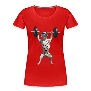 Dalmatiner - Frauen Premium Bio T-Shirt - Rot - Vorne - Mia (176cm)