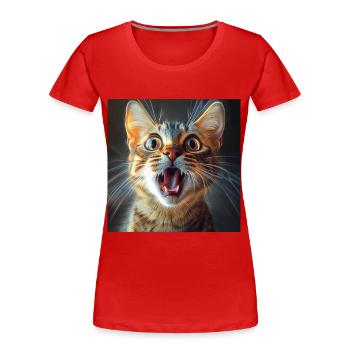 Bengalen - Frauen Premium Bio T-Shirt - Rot - Vorne - Mia (176cm)