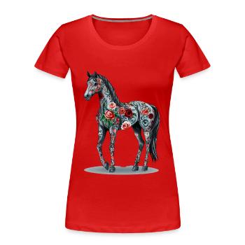 Arabisch - Frauen Premium Bio T-Shirt - Rot - Vorne - Mia (176cm)