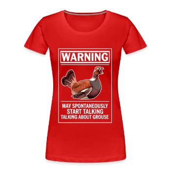 Auerhahn - Frauen Premium Bio T-Shirt - Rot - Vorne - Mia (176cm)