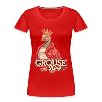 Auerhahn - Frauen Premium Bio T-Shirt - Rot - Vorne - Mia (176cm)