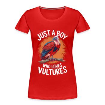 Geier - Frauen Premium Bio T-Shirt - Rot - Vorne - Mia (176cm)