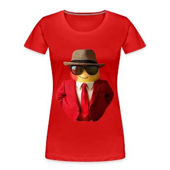 Apfel - Frauen Premium Bio T-Shirt - Rot - Vorne - Mia (176cm)