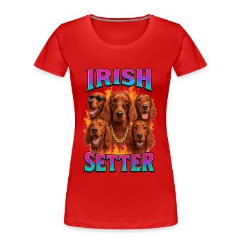 Irish Setter - Frauen Premium Bio T-Shirt - Rot - Vorne - Mia (176cm)