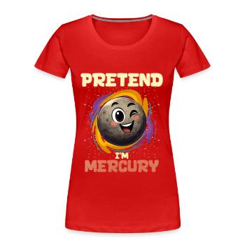 Merkur - Frauen Premium Bio T-Shirt - Rot - Vorne - Mia (176cm)