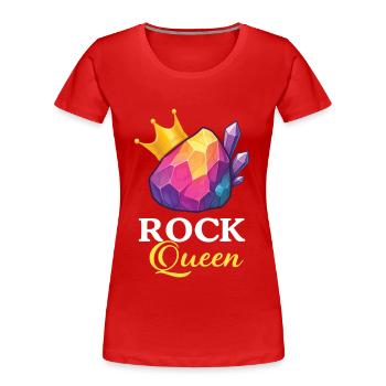 Géologie Roche - T-shirt bio Premium Femme - rouge - Devant - Mia (176cm)
