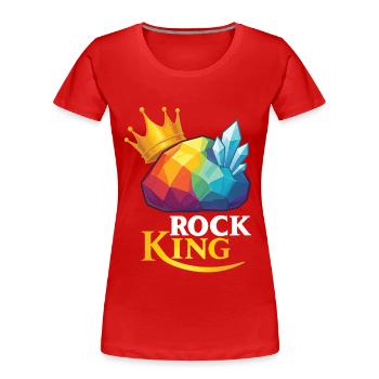 Géologie Roche - T-shirt bio Premium Femme - rouge - Devant - Mia (176cm)