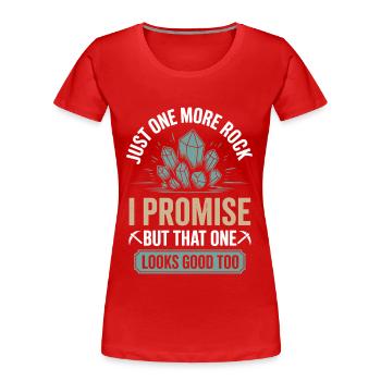 Géologie Roche - T-shirt bio Premium Femme - rouge - Devant - Mia (176cm)