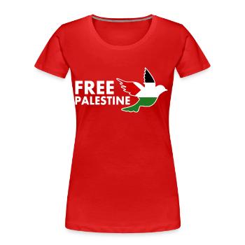 Free palestine - Women's Premium Organic T-Shirt - red - Front - Mia (176cm)