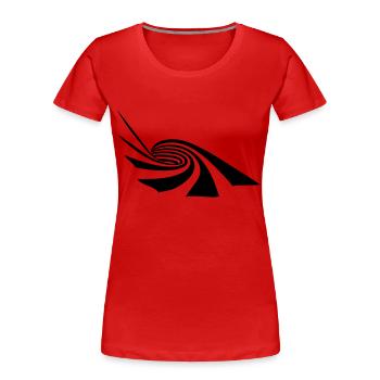 Vector Spiral - Women's Premium Organic T-Shirt - red - Front - Mia (176cm)