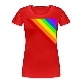 Corner colorful rainbow gift idea - Women's Premium Organic T-Shirt - red - Front - Mia (176cm)