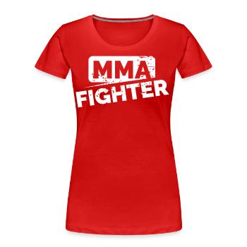 MMA Fighter Martial Artist Gym Training Logo icon - Women's Premium Organic T-Shirt - red - Front - Mia (176cm)