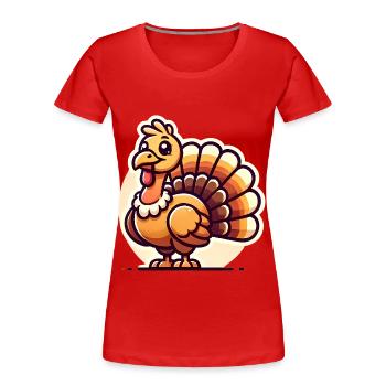 Twerking Dinde Drôle Thanksgiving - T-shirt bio Premium Femme - rouge - Devant - Mia (176cm)