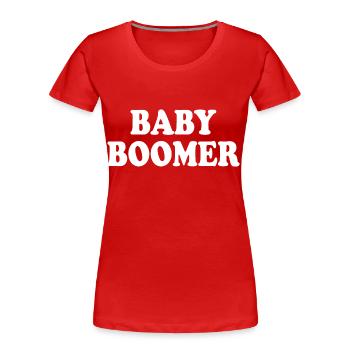 Baby boomer - T-shirt bio Premium Femme - rouge - Devant - Mia (176cm)