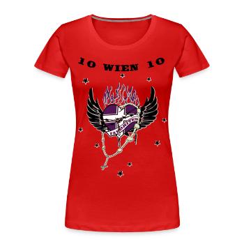 Favoriten - Frauen Premium Bio T-Shirt - Rot - Vorne - Mia (176cm)