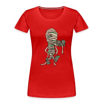 Groovy Mumie - Frauen Premium Bio T-Shirt - Rot - Vorne - Mia (176cm)