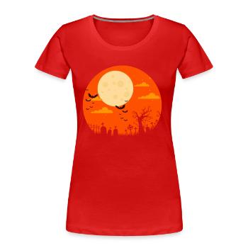 Fliegende Fledermäuse - Frauen Premium Bio T-Shirt - Rot - Vorne - Mia (176cm)
