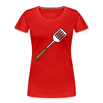 Spatule Turner - T-shirt bio Premium Femme - rouge - Devant - Mia (176cm)